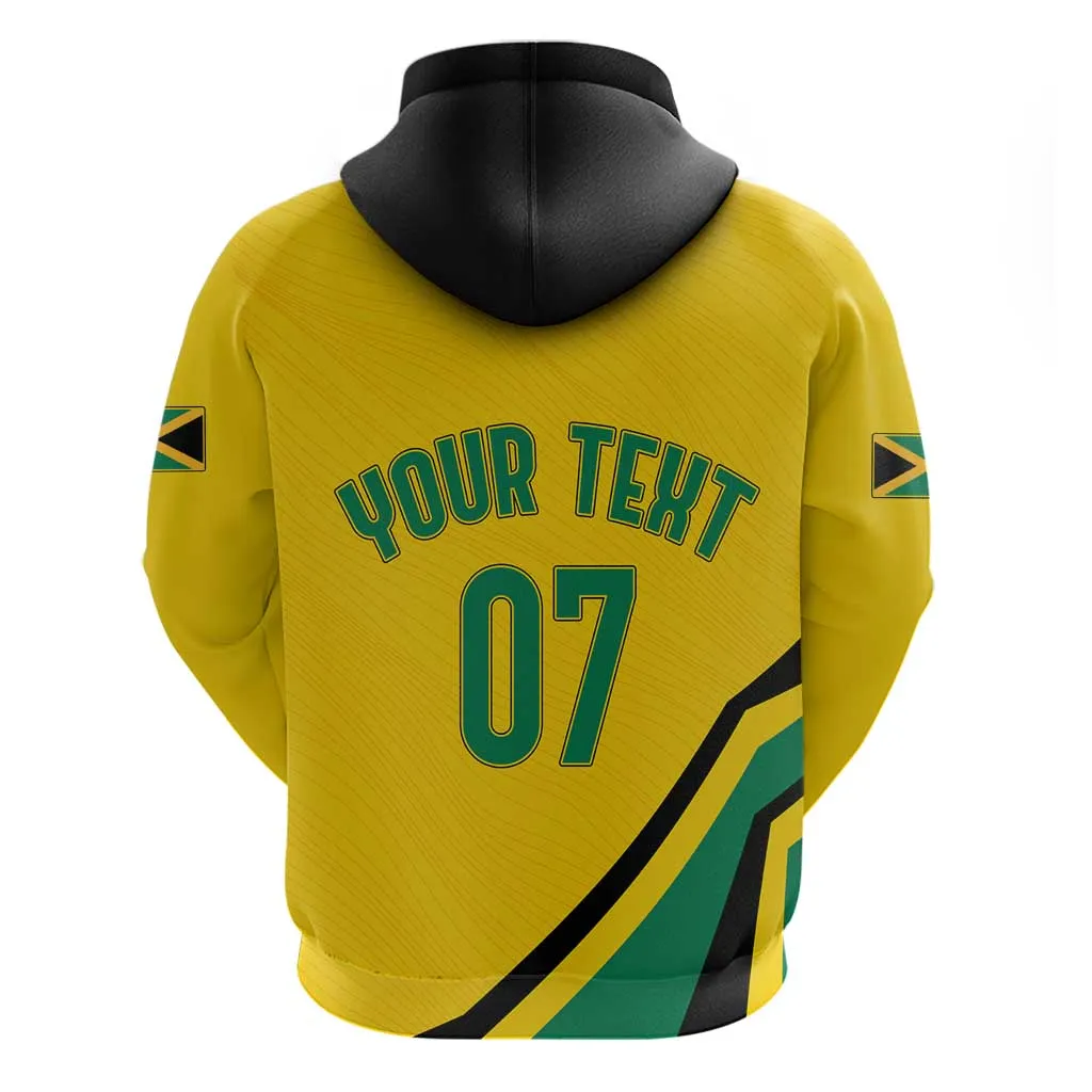 Personalised Jamaica Football Hoodie Reggae Boyz Retro WC 1998 Inspired LT7