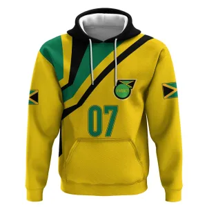 Personalised Jamaica Football Hoodie Reggae Boyz Retro WC 1998 Inspired LT7