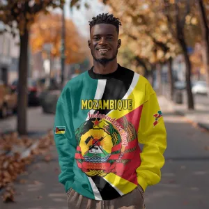 Personalized Mozambique Independence Day Sweatshirt Coat Of Arms - Flag Style LT15