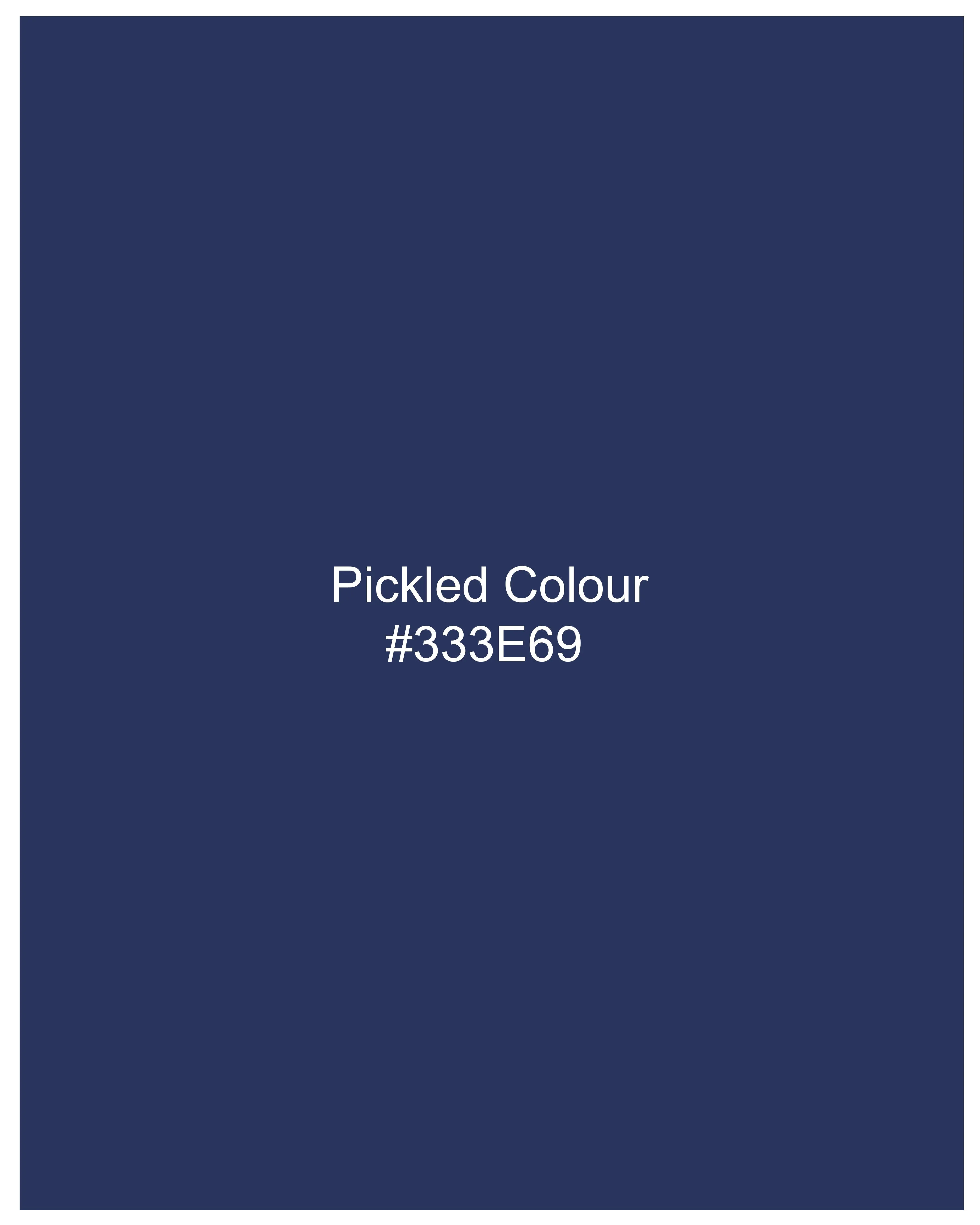 Pickled Blue Windowpane and White Blazer with Knot Closure