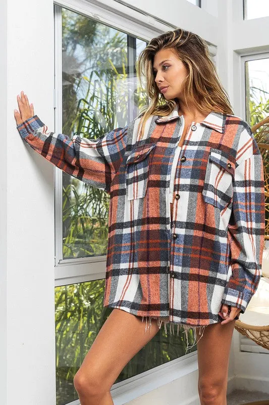 Plaid Flannel Oversized Shacket