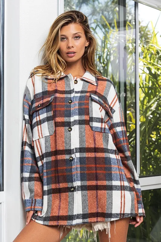 Plaid Flannel Oversized Shacket