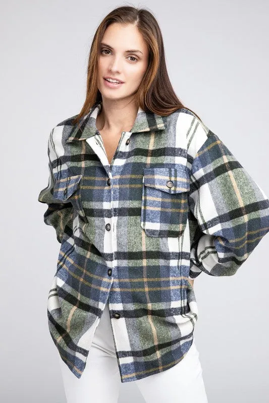 Plaid Flannel Oversized Shacket