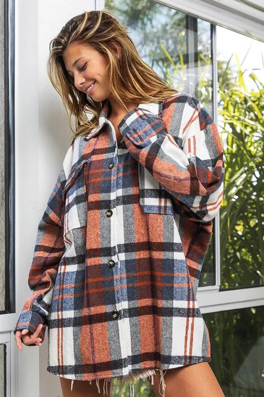 Plaid Flannel Oversized Shacket