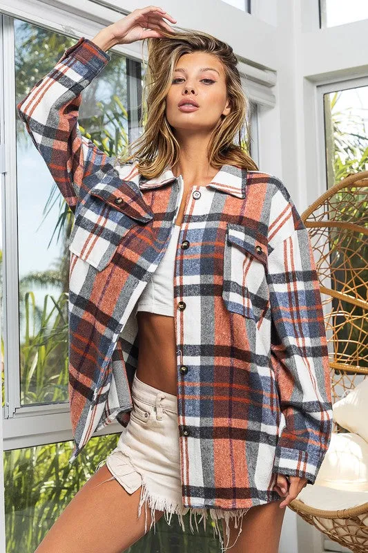 Plaid Flannel Oversized Shacket