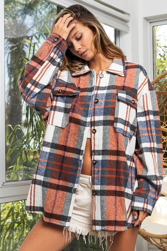 Plaid Flannel Oversized Shacket