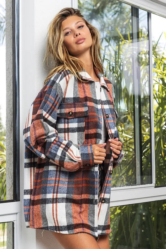 Plaid Flannel Oversized Shacket