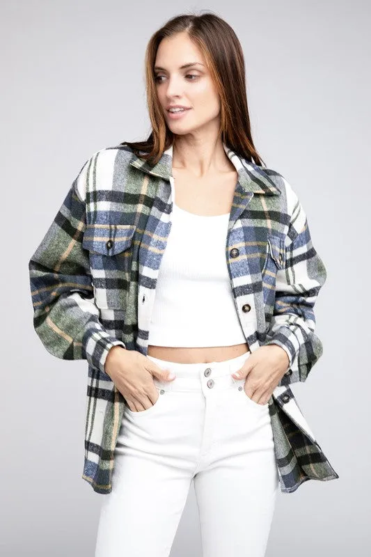 Plaid Flannel Oversized Shacket