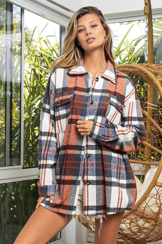 Plaid Flannel Oversized Shacket
