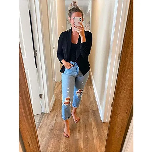 POGTMM Women's Oversized Lapel Suit Blazer Jacket