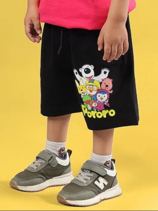 PORORO SHORTS FOR BOYS & GIRLS (BLACK)
