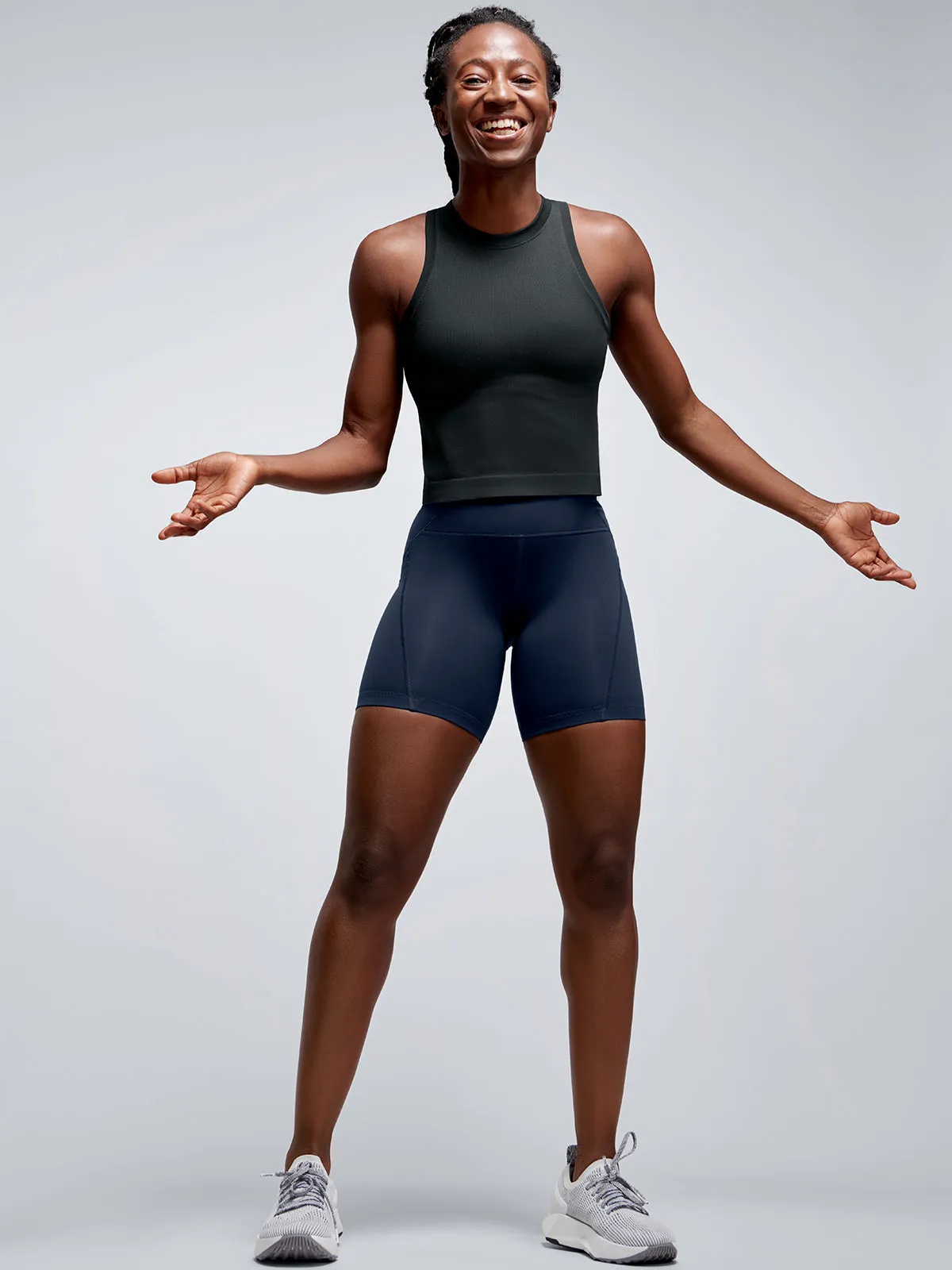 POWER CROP Tank Olive