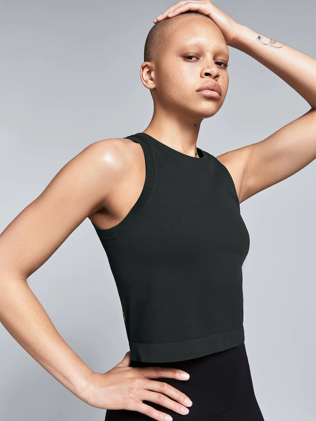 POWER CROP Tank Olive