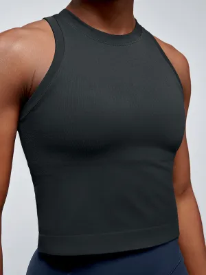 POWER CROP Tank Olive