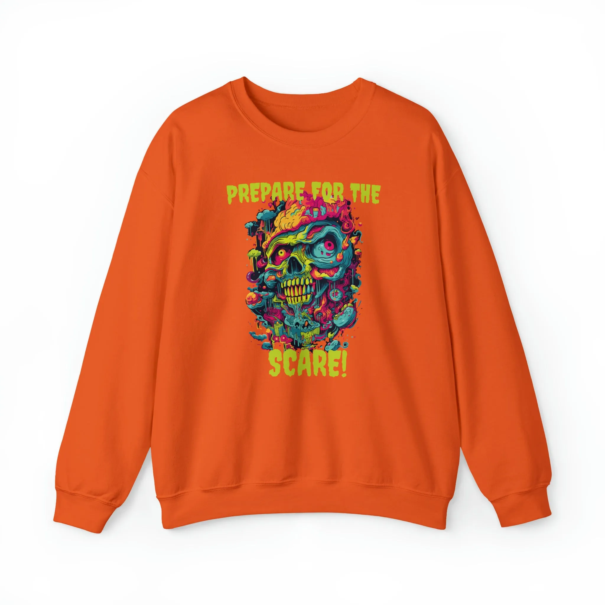 Prepare for the Scare Halloween Sweatshirt, Scary Creature Pullover, Creepy Halloween Crewneck Sweatshirt, Unisex Heavy Blend Crewneck