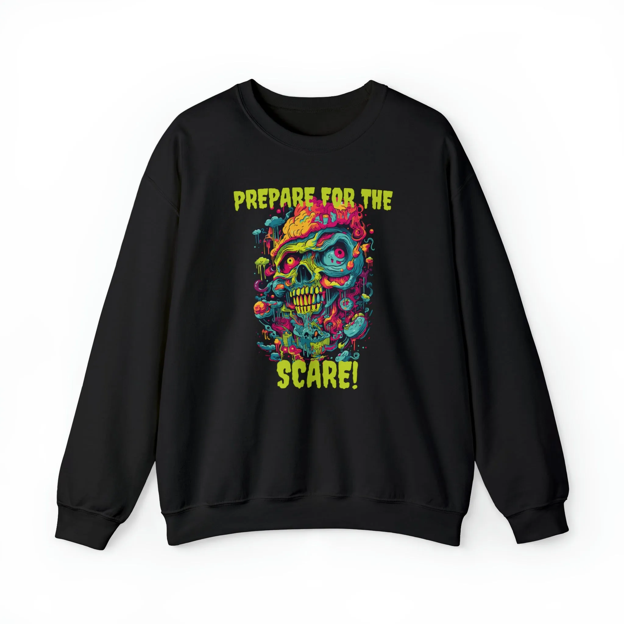 Prepare for the Scare Halloween Sweatshirt, Scary Creature Pullover, Creepy Halloween Crewneck Sweatshirt, Unisex Heavy Blend Crewneck