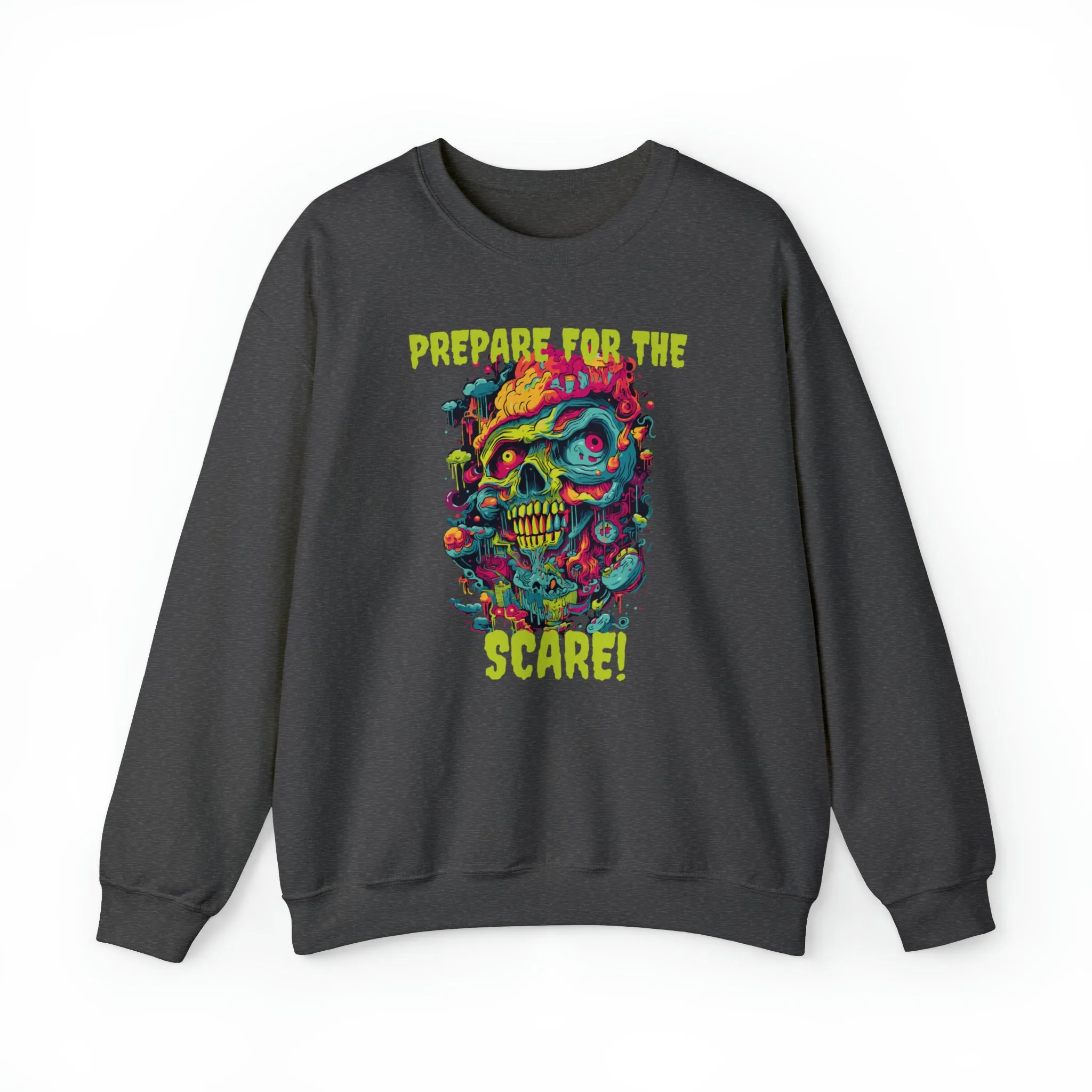 Prepare for the Scare Halloween Sweatshirt, Scary Creature Pullover, Creepy Halloween Crewneck Sweatshirt, Unisex Heavy Blend Crewneck