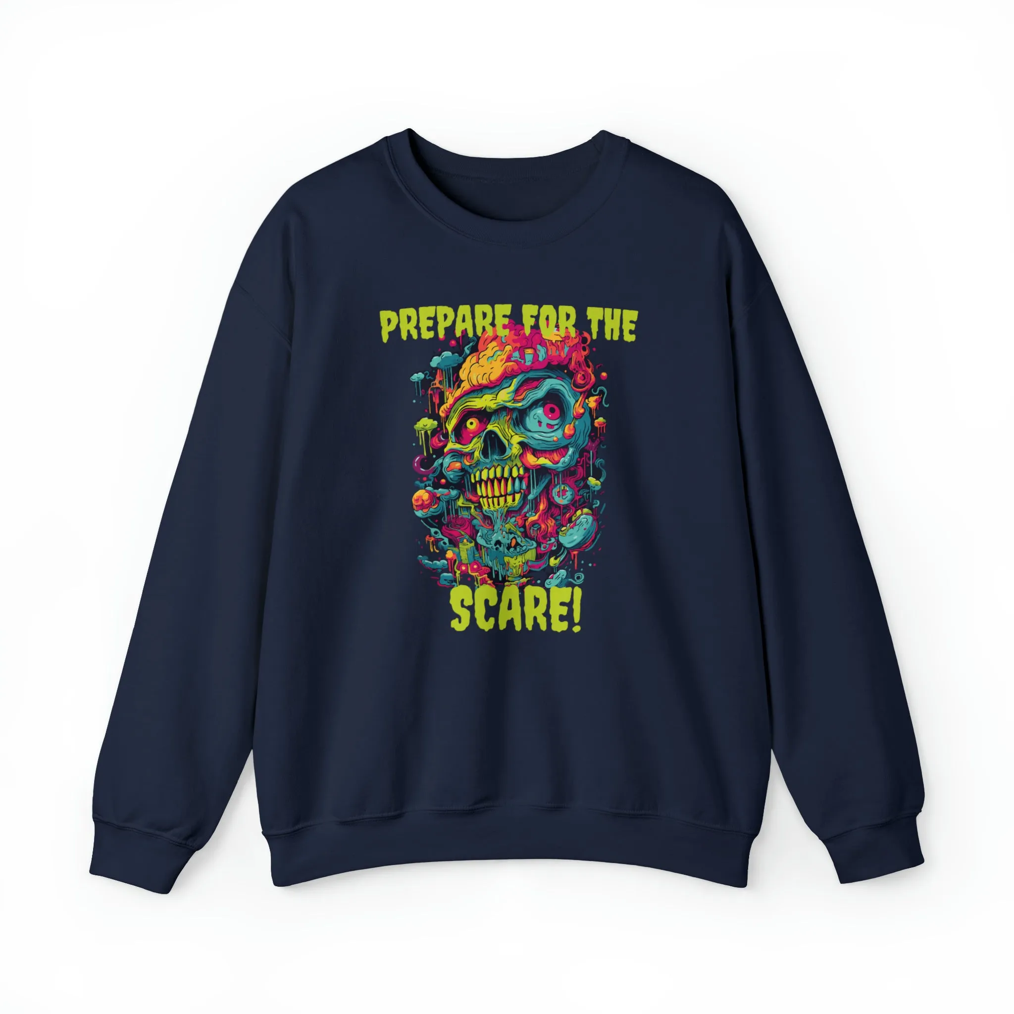 Prepare for the Scare Halloween Sweatshirt, Scary Creature Pullover, Creepy Halloween Crewneck Sweatshirt, Unisex Heavy Blend Crewneck