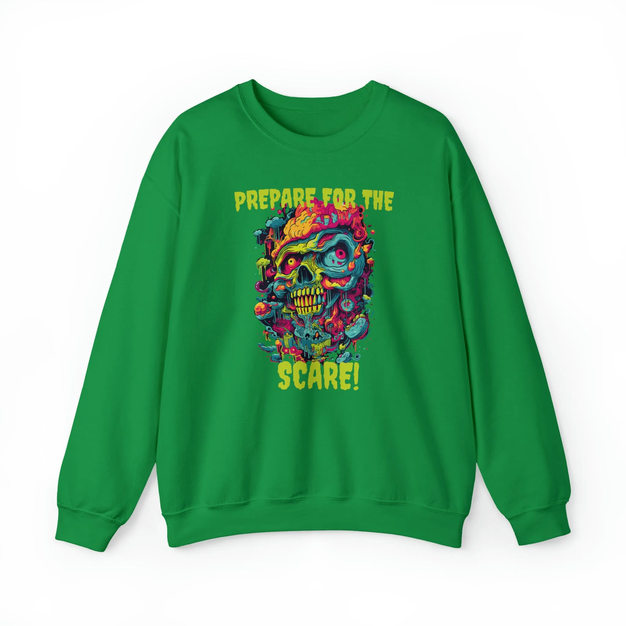 Prepare for the Scare Halloween Sweatshirt, Scary Creature Pullover, Creepy Halloween Crewneck Sweatshirt, Unisex Heavy Blend Crewneck