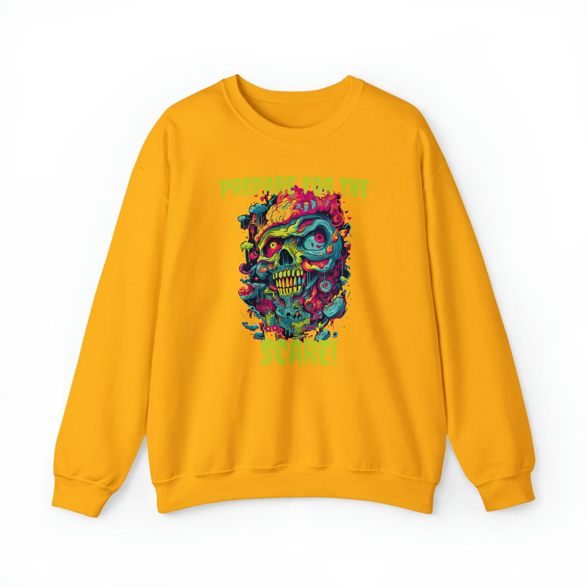 Prepare for the Scare Halloween Sweatshirt, Scary Creature Pullover, Creepy Halloween Crewneck Sweatshirt, Unisex Heavy Blend Crewneck