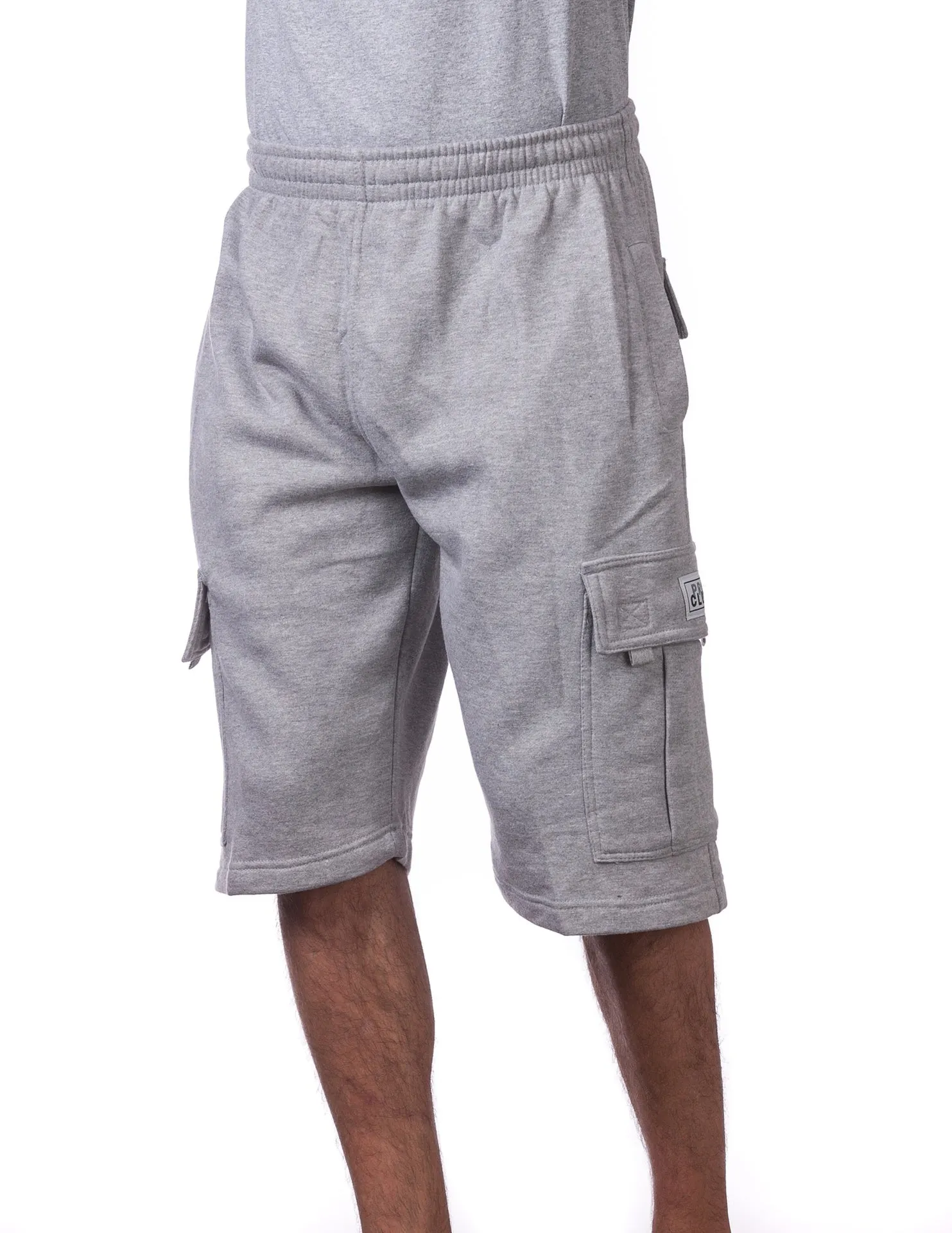 Pro Club FLEECE CARGO SHORTS - GRAY