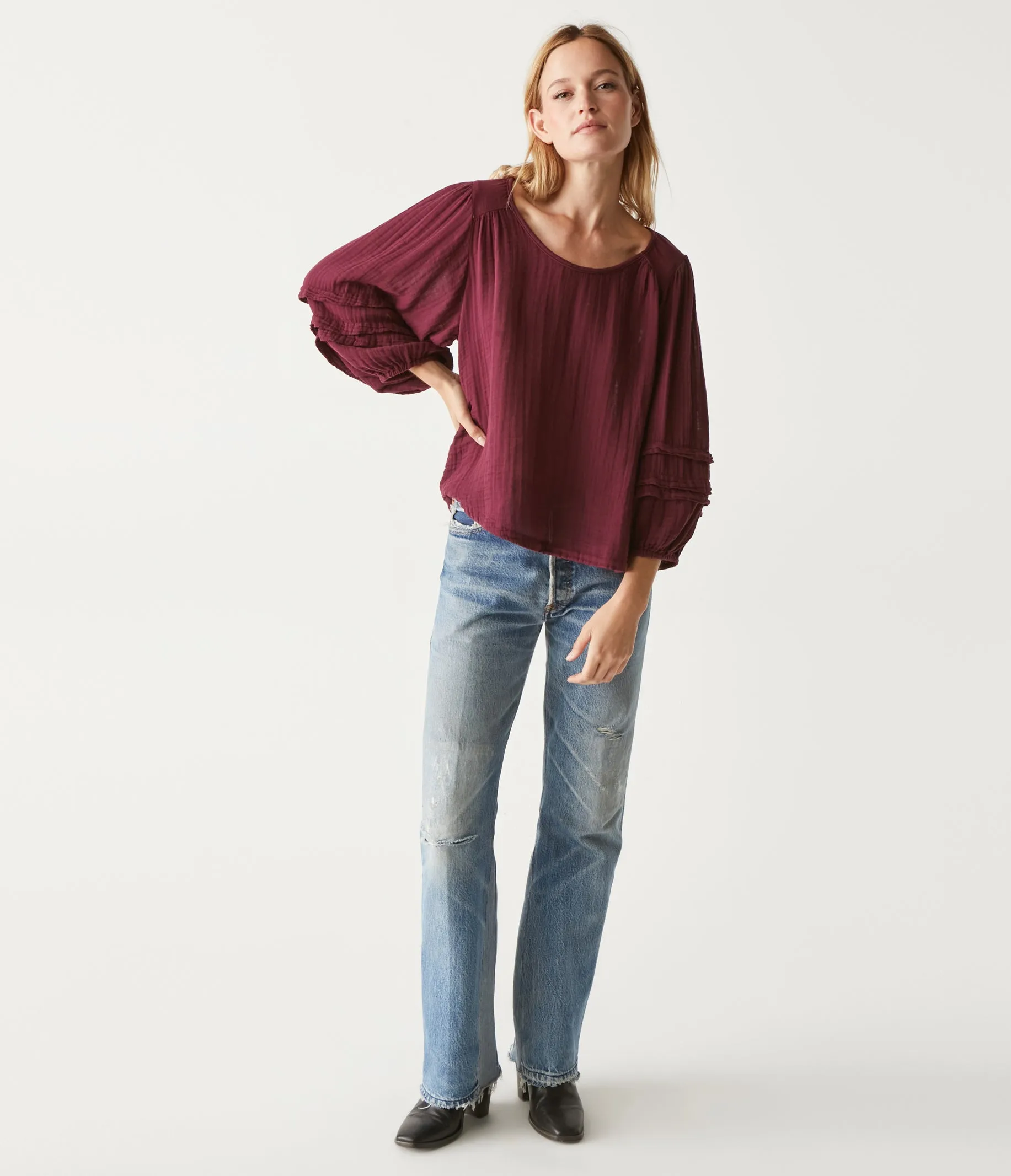 Pruitt Balloon Sleeve Top