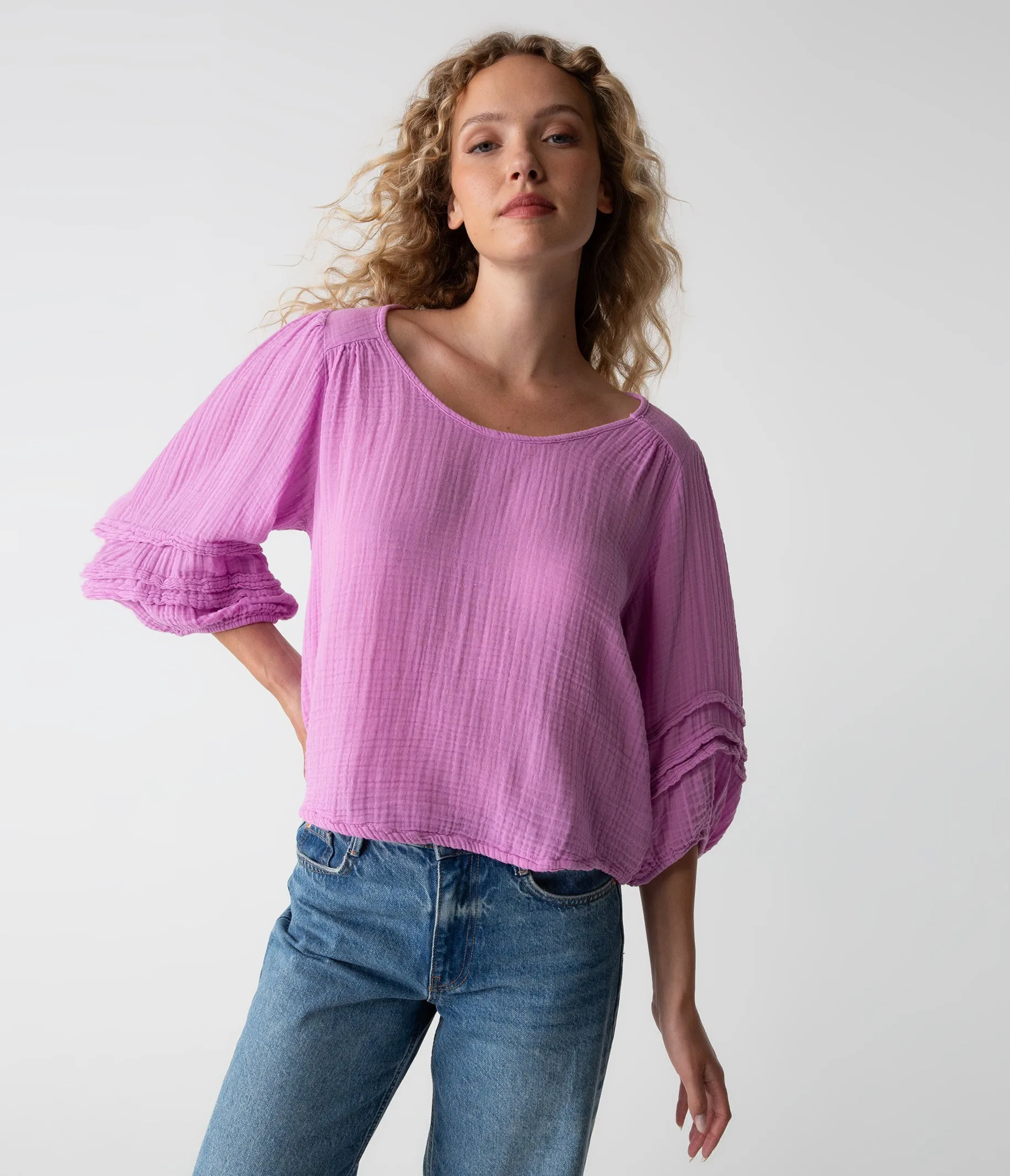 Pruitt Balloon Sleeve Top