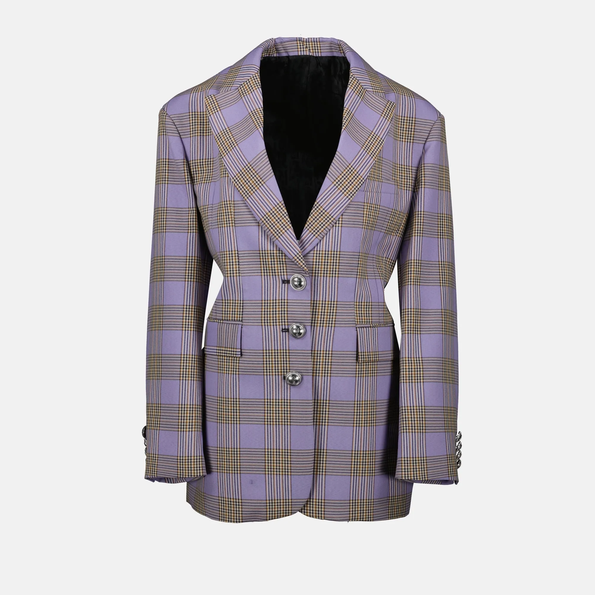 Purple Checkered Blazer