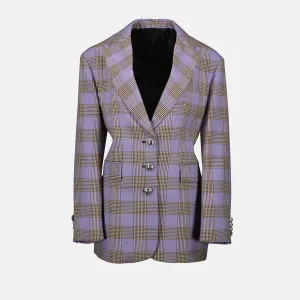 Purple Checkered Blazer