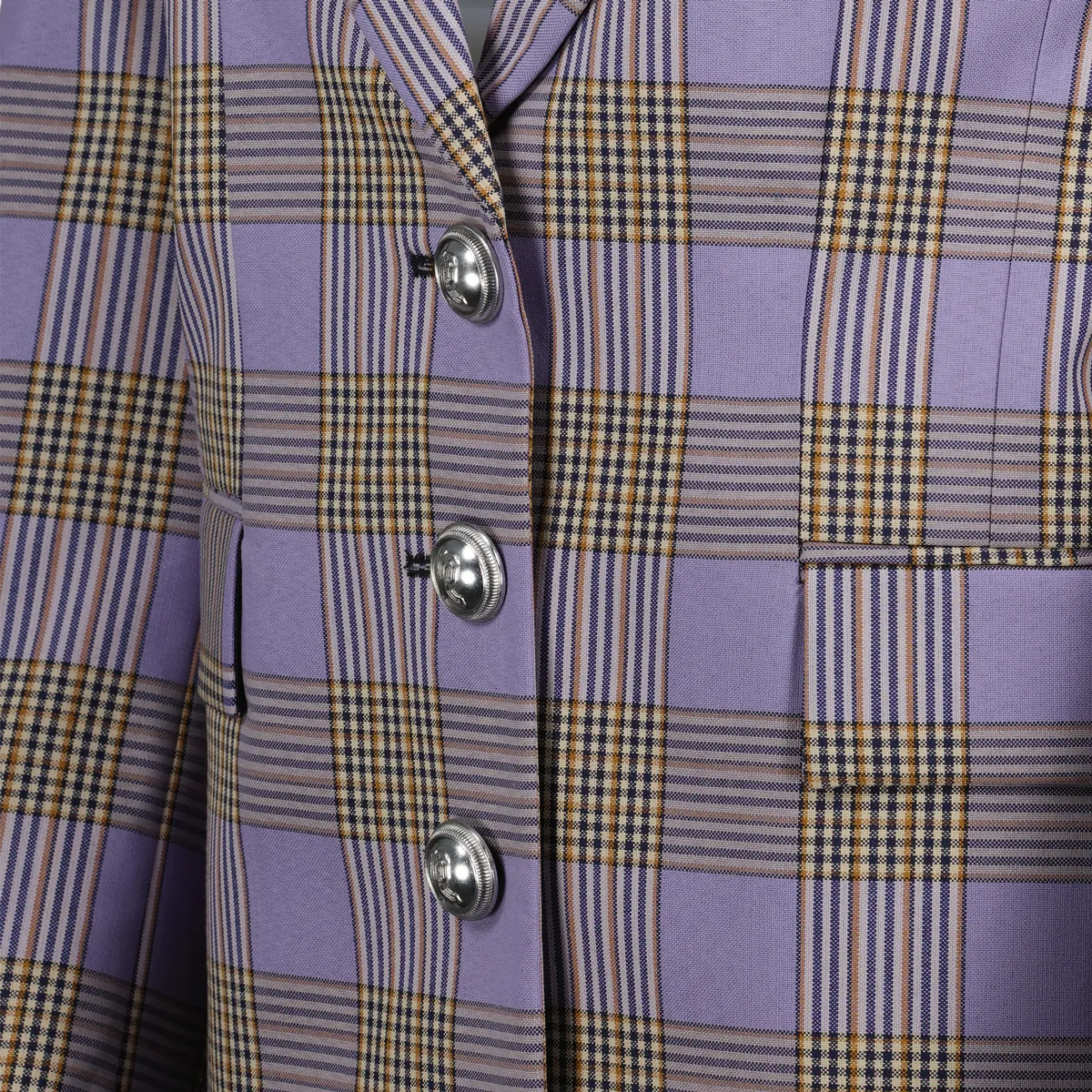 Purple Checkered Blazer