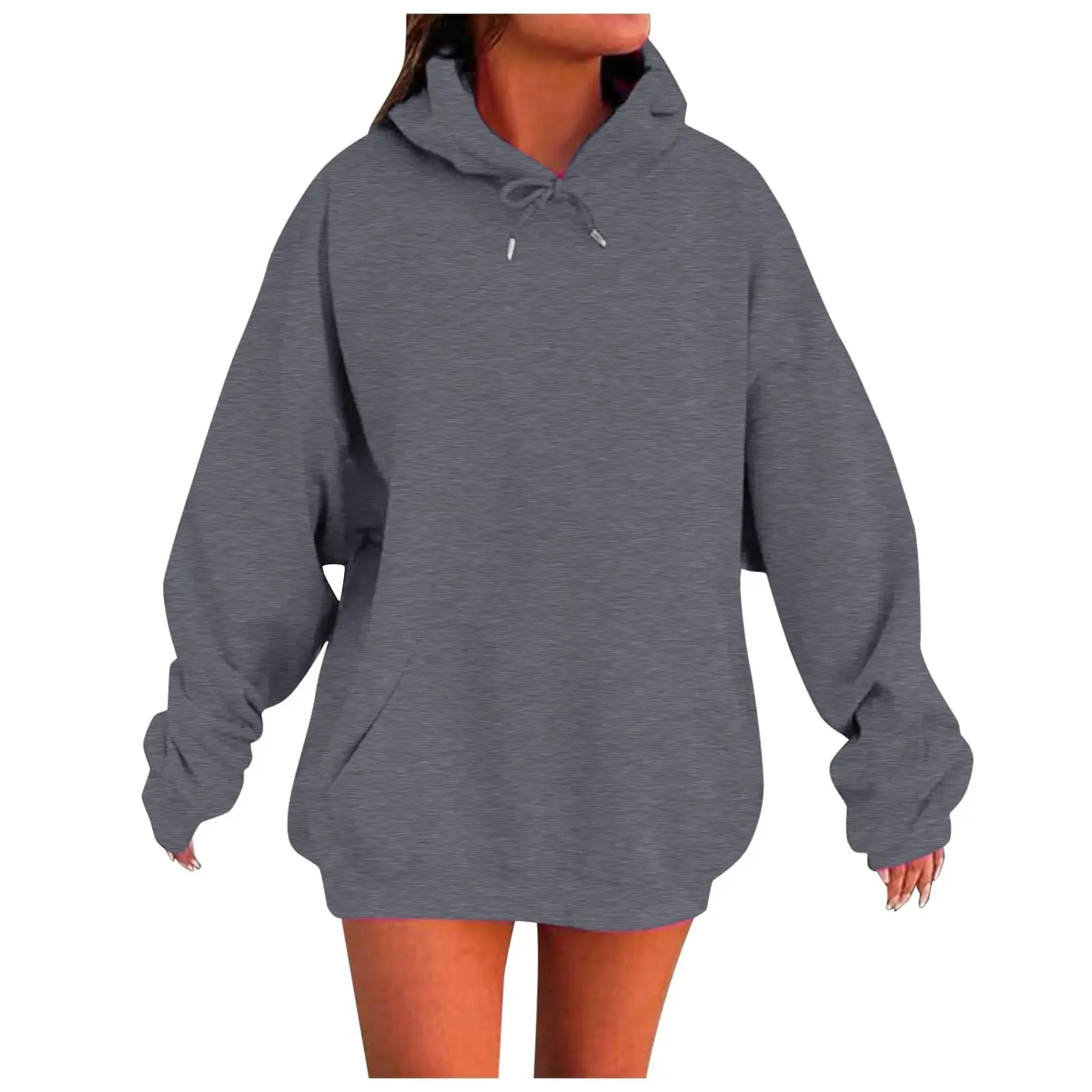 QianmianT Fall Hooded Sweatshirts for Women 2025 Trendy Womens Oversized Hoodies Winter Cute Drawstring Pullover Sweatshirts