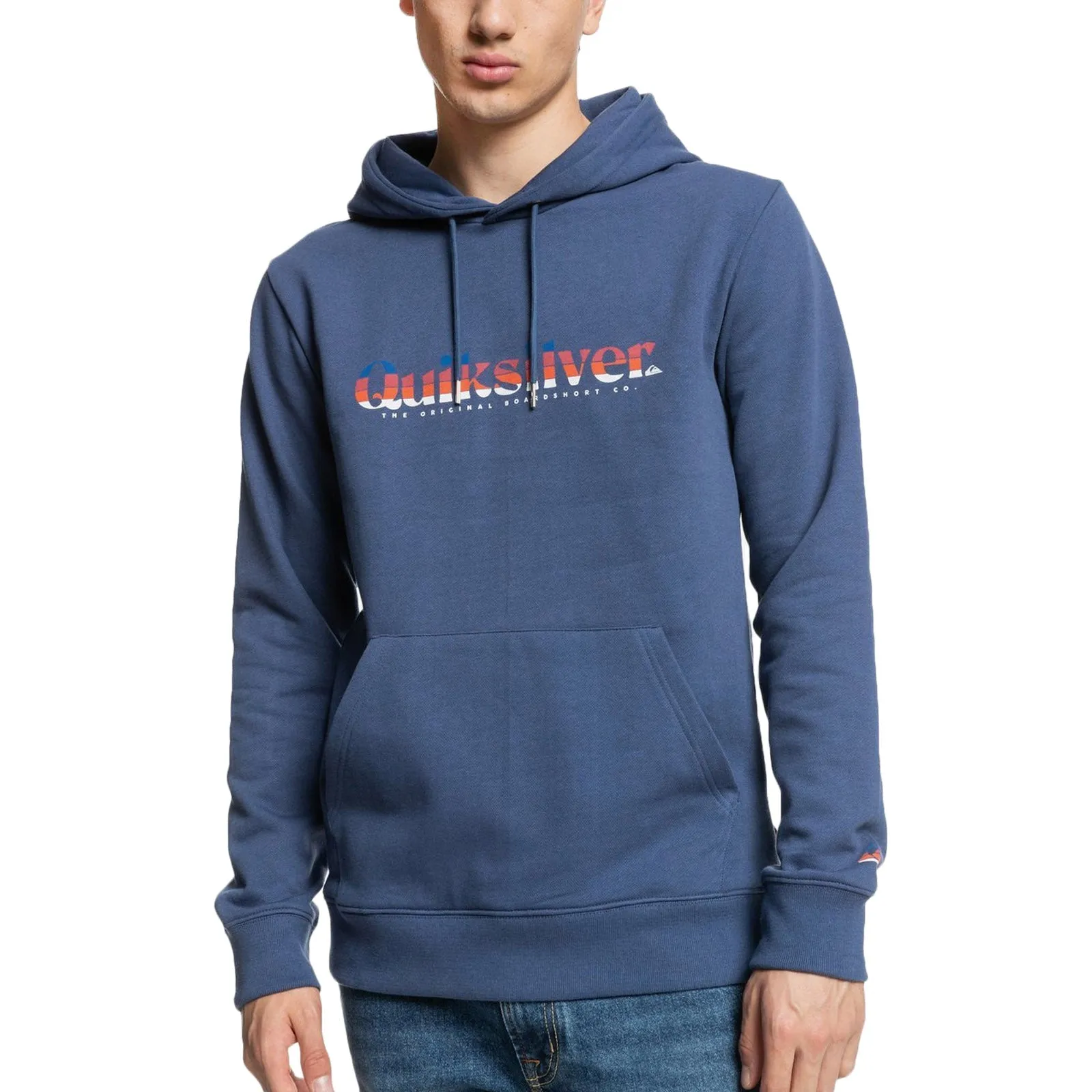 Quiksilver Mens Primary Fleece Pullover Hoodie - Blue Indigo