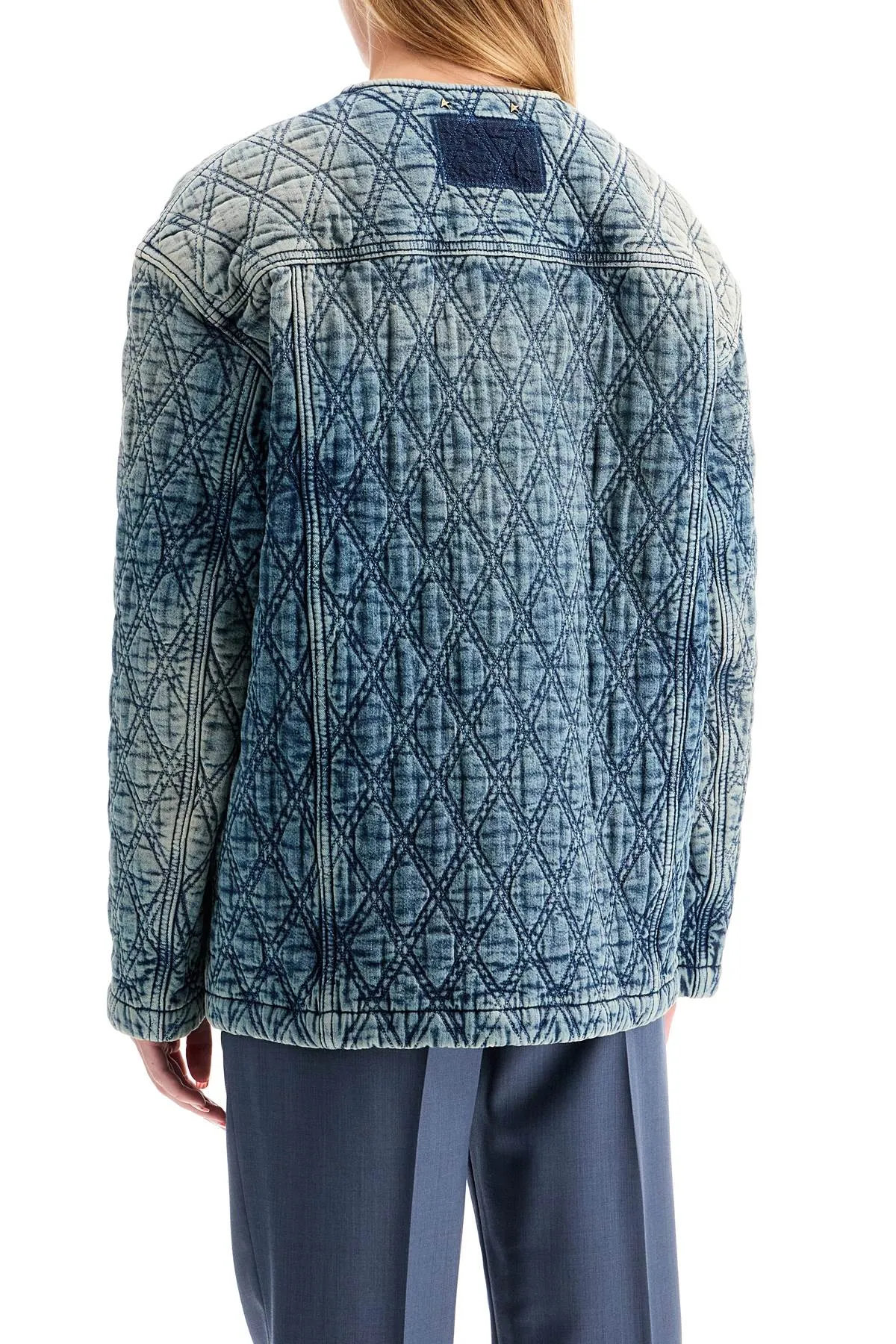quilted denim jacket
