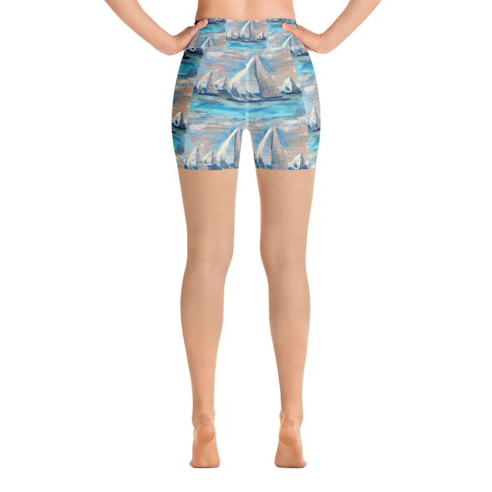 "Marina City" - Yoga Shorts