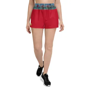 "Spinnaker Party - Red" Women’s Recycled Athletic Shorts