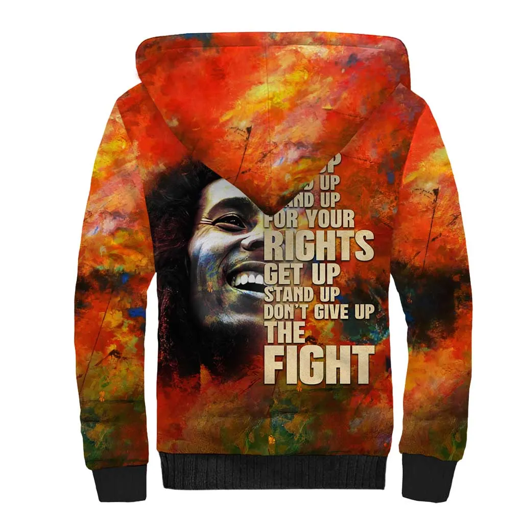 Reggae Legend Bob Sherpa Hoodie Retro Style DT02