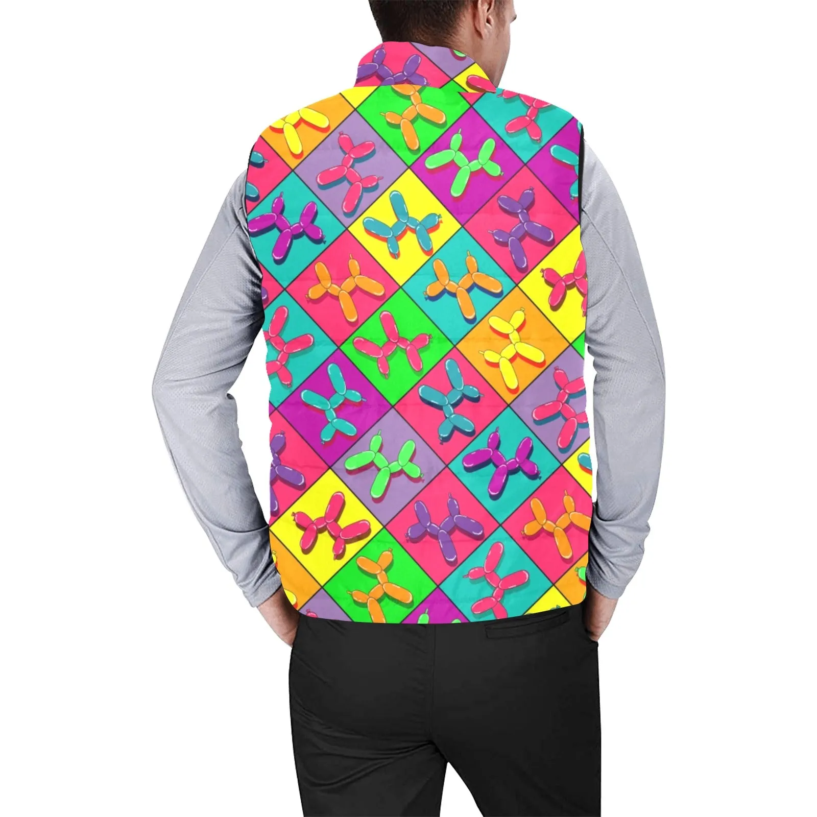 Retro Dog - Men's Padded Cozy Vest