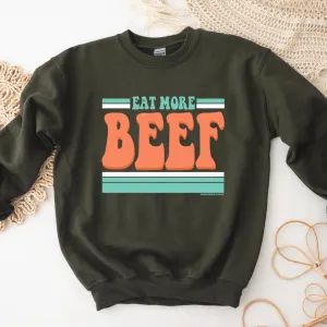 Retro Eat More Beef Crewneck (S-3XL) - Multiple Colors!