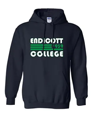 Retro Endicott College Hooded Sweatshirt
