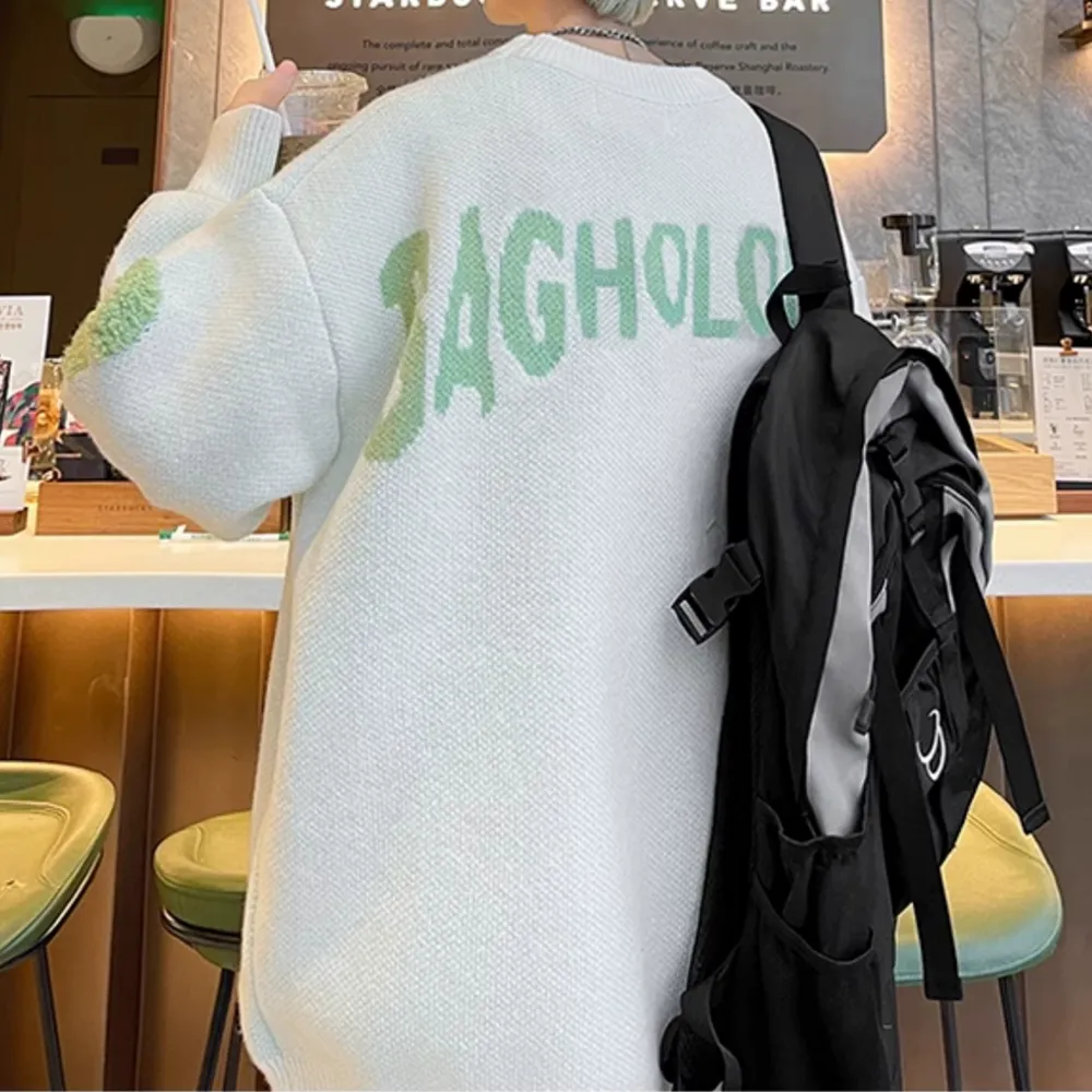 Retro Mask Pullover Sweater
