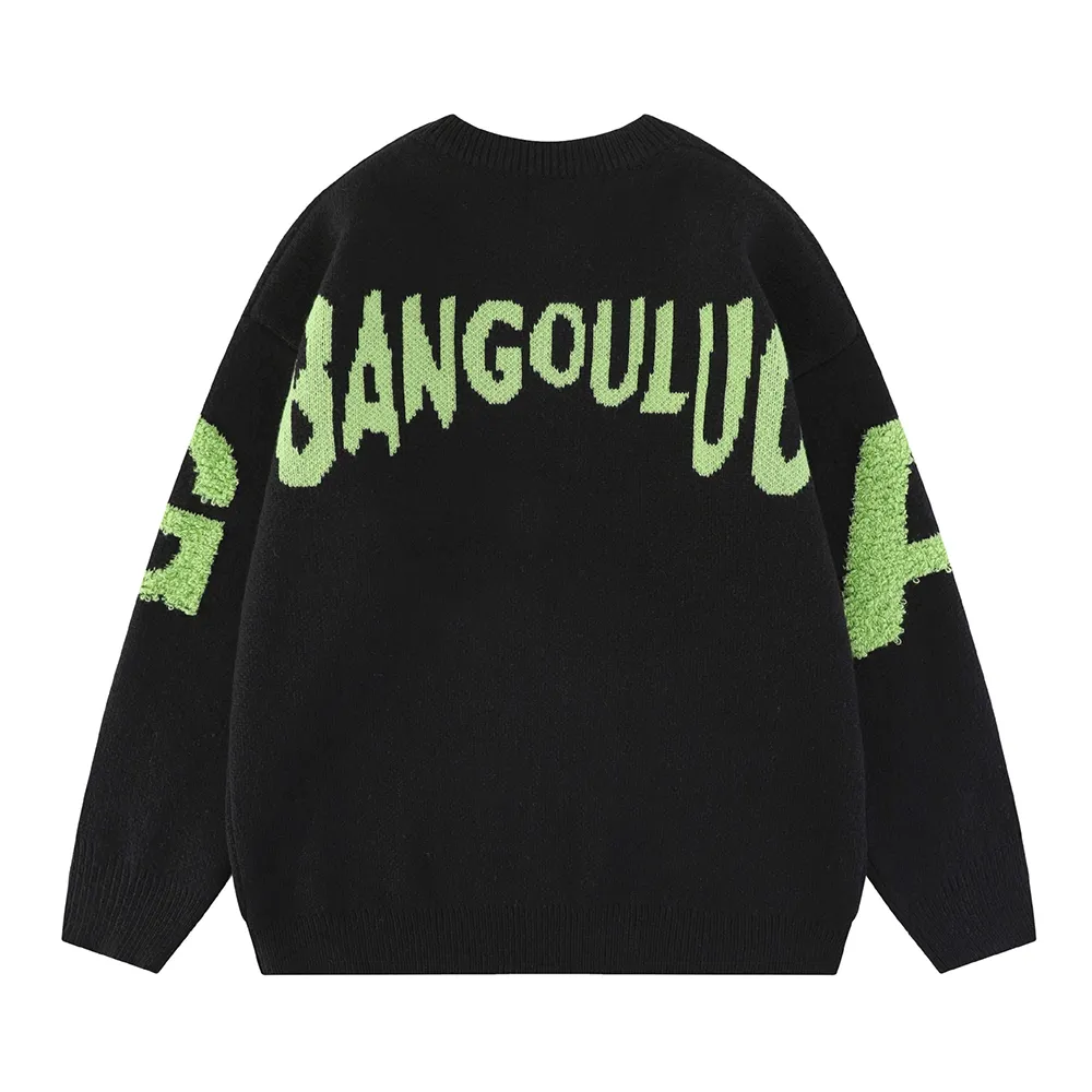 Retro Mask Pullover Sweater