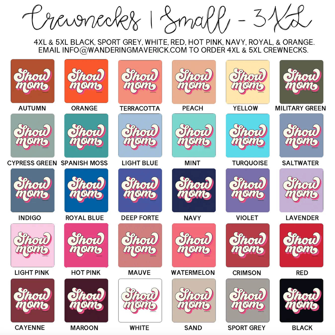 Retro Show Mom Crewneck (S-3XL) - Multiple Colors!