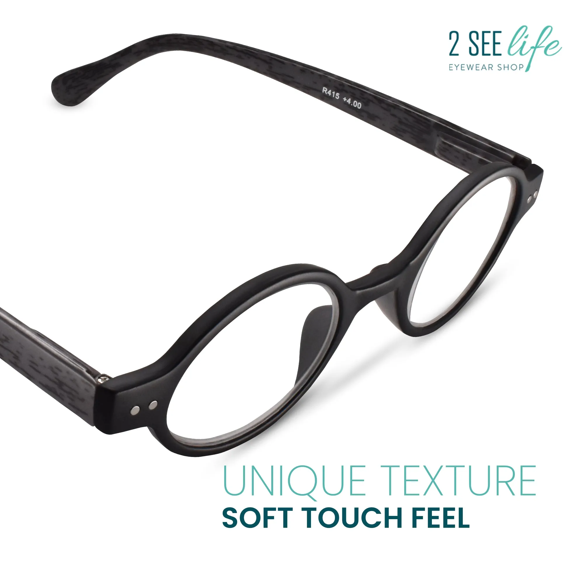 Retro Small Round Reading Glasses for Mens & Womens | R-415