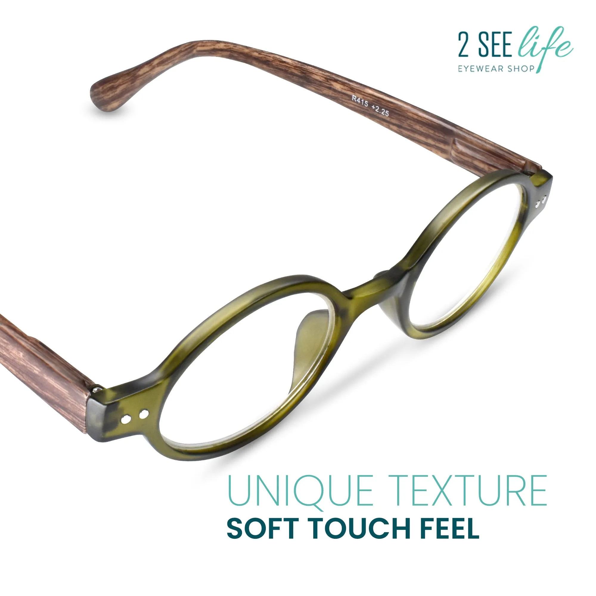 Retro Small Round Reading Glasses for Mens & Womens | R-415