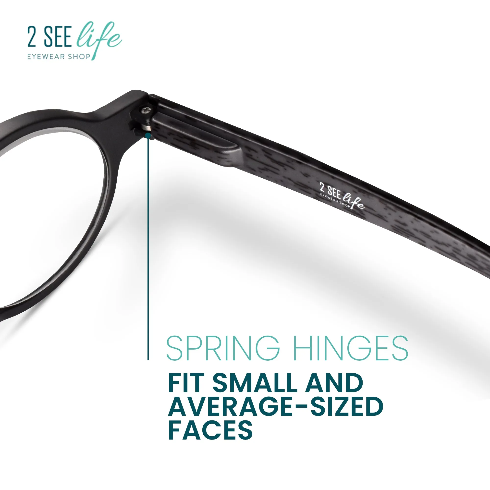 Retro Small Round Reading Glasses for Mens & Womens | R-415