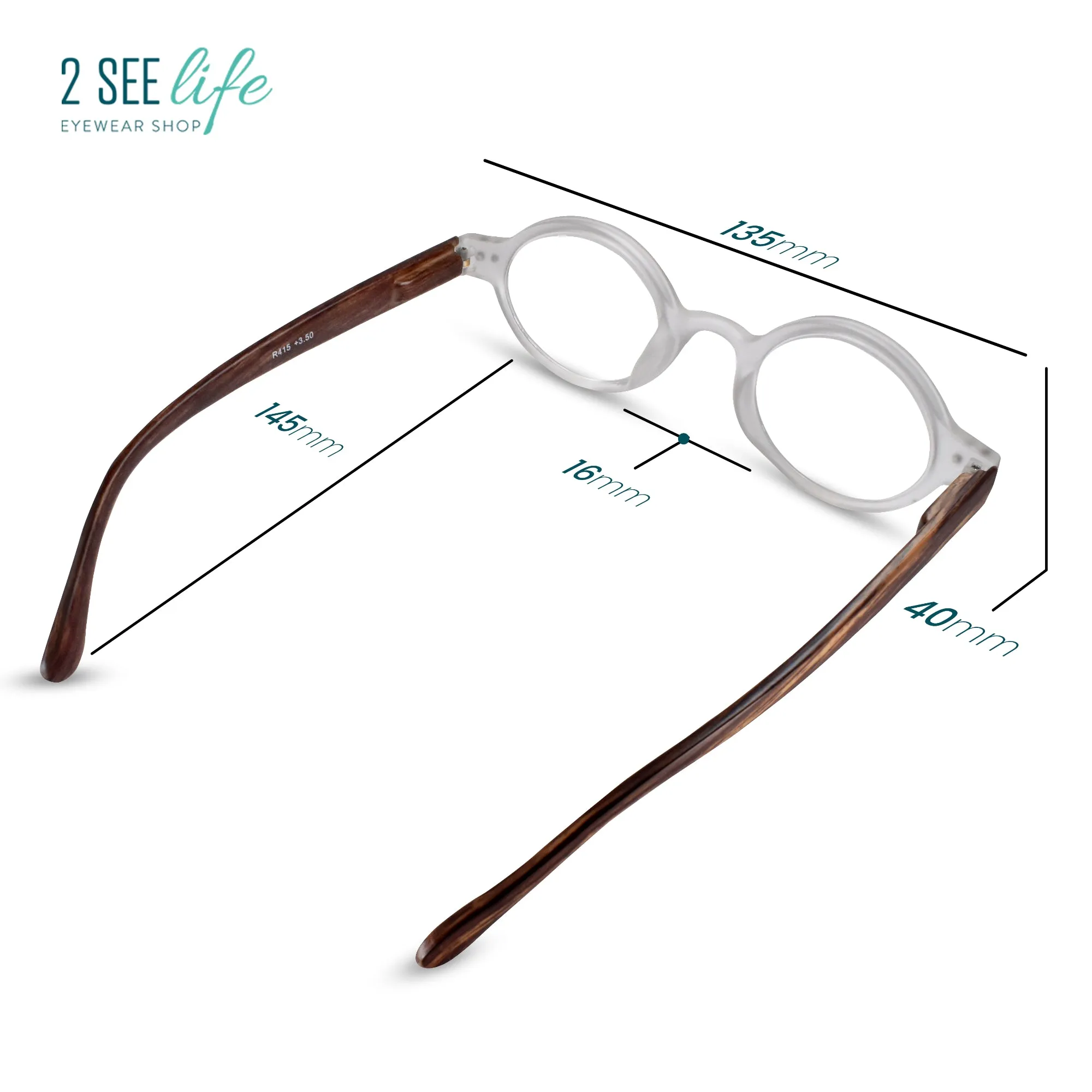 Retro Small Round Reading Glasses for Mens & Womens | R-415