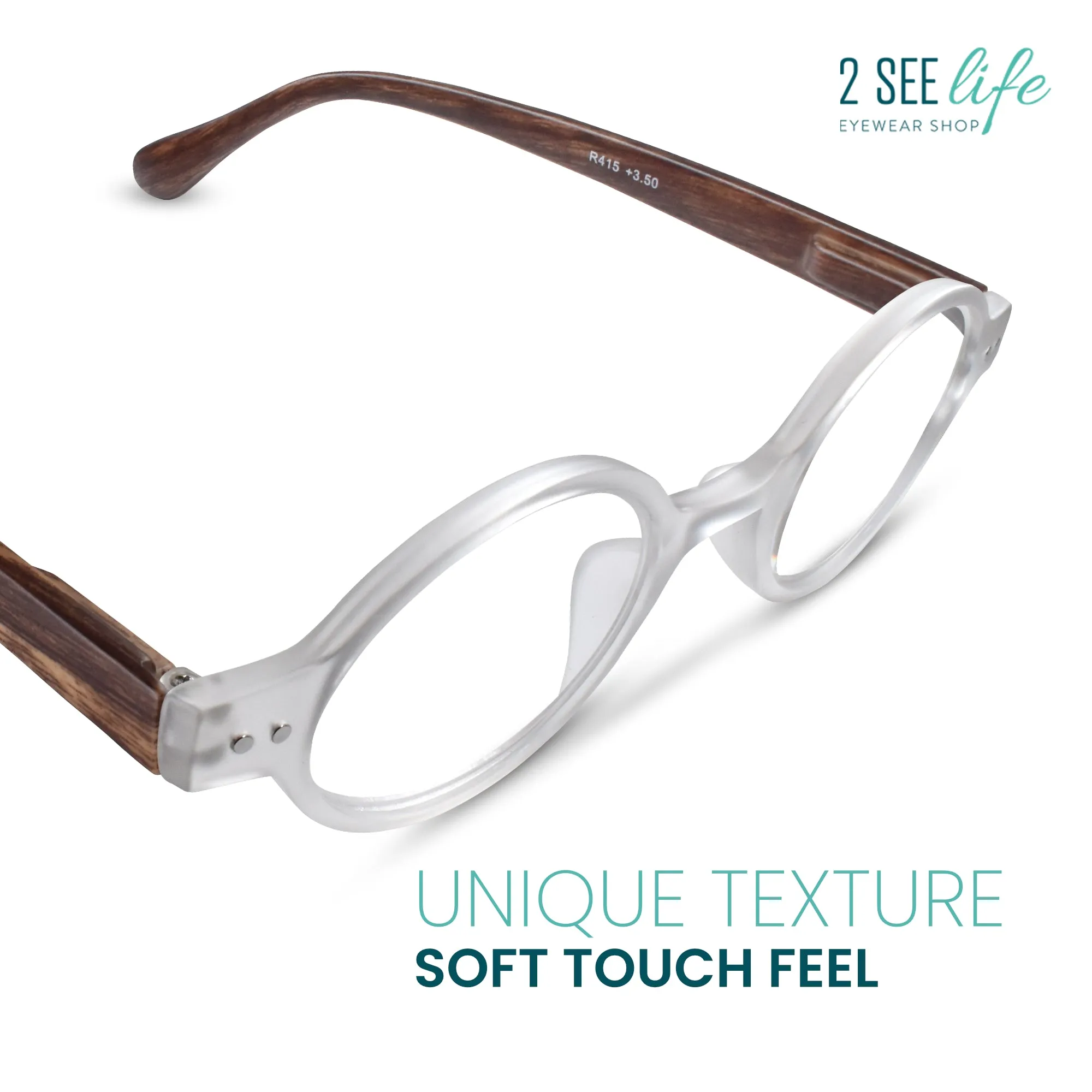 Retro Small Round Reading Glasses for Mens & Womens | R-415