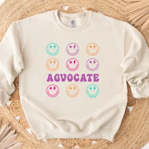 Retro Smile Agvocate Crewneck (S-3XL) - Multiple Colors!