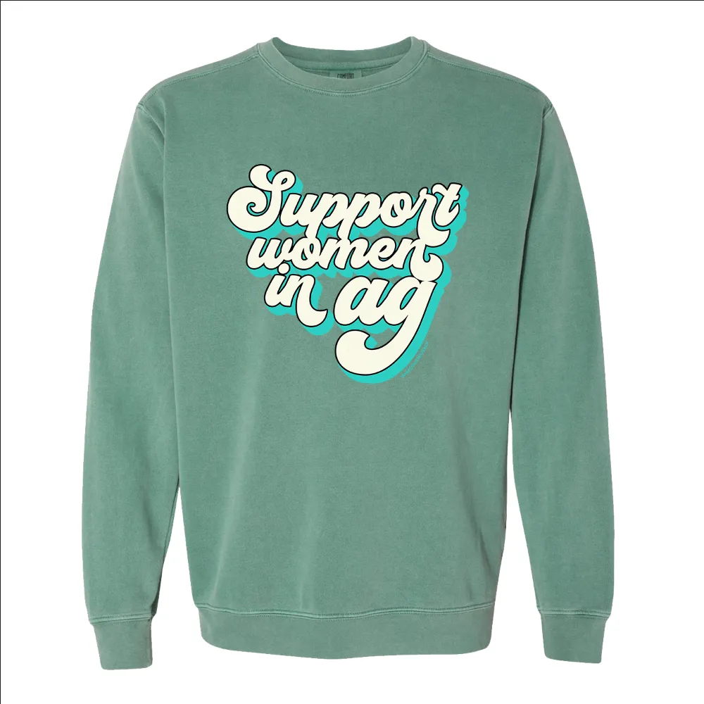 Retro Support Women In Ag Turquoise Crewneck (S-3XL) - Multiple Colors!