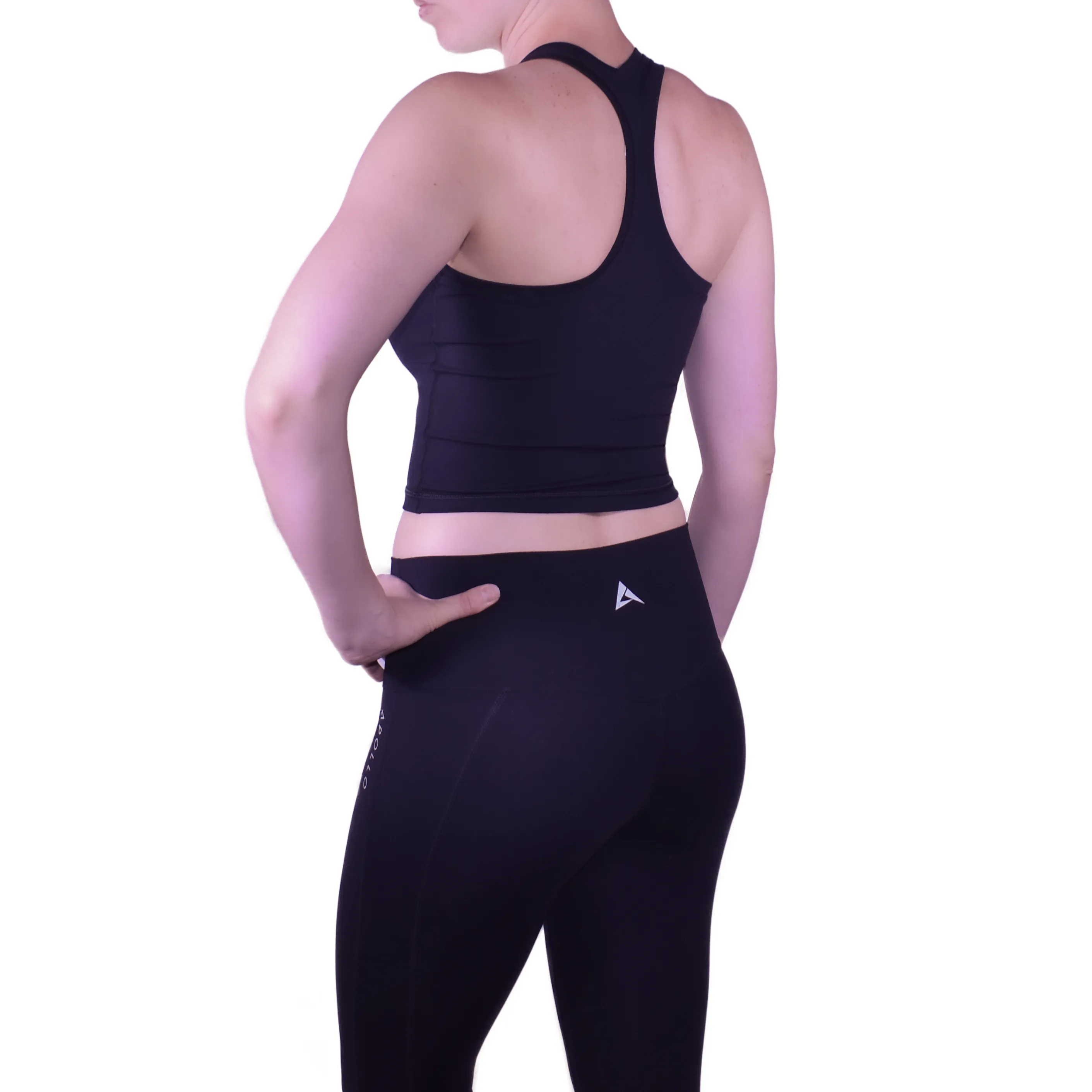 RHEA CROP TANKS - BLACK